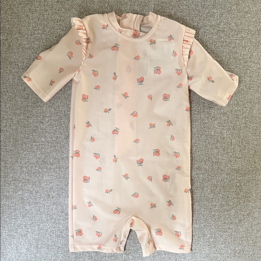 H&M Light Pink Floral Kids Swim Bodysuit
